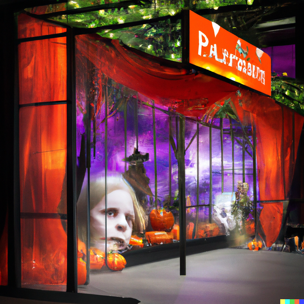 DALL·E 2023-10-28 00.18.07 - An image of an immersive Halloween-themed ambient advertising display